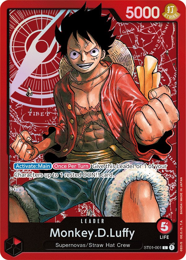 One Piece: Monkey D. Luffy - STARTER DECK HOLO *LEADER* (ENGLISH) - SINGLE