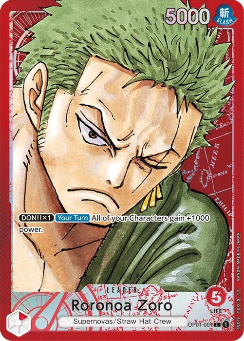 Zoro OP01-001 Leader Alternate Art SR (Parallel) (ENGLISH) - SINGLE