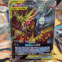 Load image into Gallery viewer, Hidden fates: Moltres &amp; Zapdos &amp; Articuno GX (Stained glass PROMO) - Single
