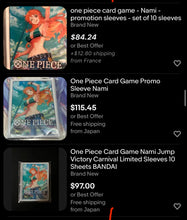 Load image into Gallery viewer, Nami ONE PIECE (DON!!) Card Sleeves (10pcs)
